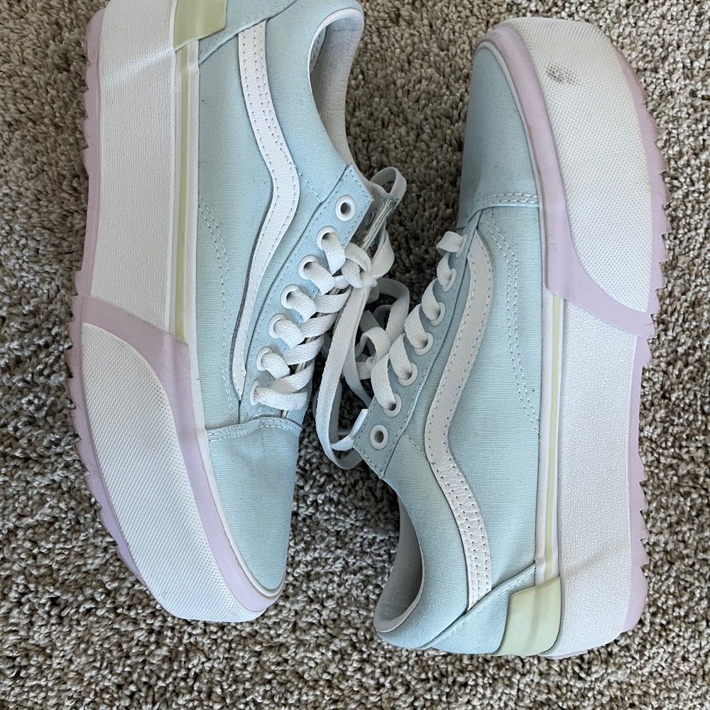 Vans FU Old Skool Stacked Platform Women's Pastel Sneakers Size 8 - Picture 3 of 9
